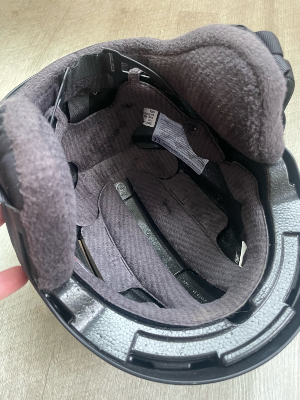 SMITH Matte Black Ski/Snow Helmet with Goggle Clip - Medium - Picture 4 of 4